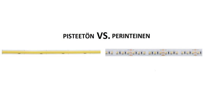 Punktlös ledremsa vs traditionell ledremsa Punktlös ledremsa vs traditionell ledremsa