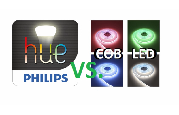 Philips HUE vs. COB LED-lampor Philips HUE vs. COB LED-lampor