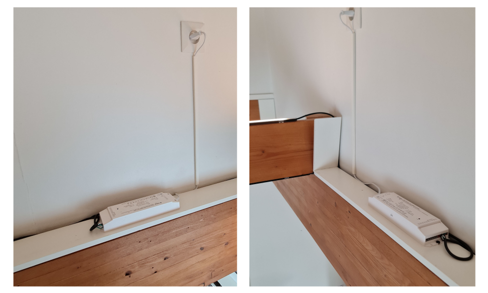 Led muuntajat olohuoneen seinällä - LedStore Ledtransformatorer på väggen i vardagsrummet