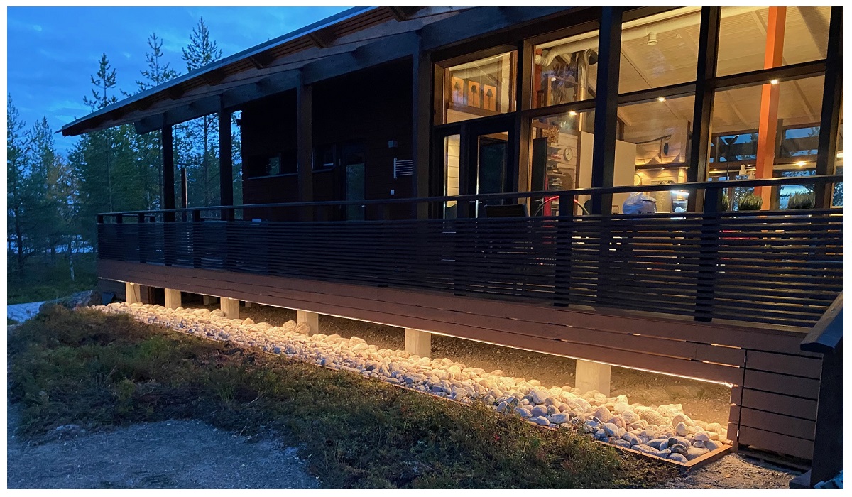 Led-lampa för att markera nivåskillnaden