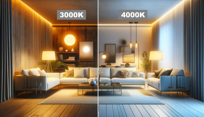 Välja ljusfärg 3000K vs 4000K Välja ljusfärg 3000K vs 4000K