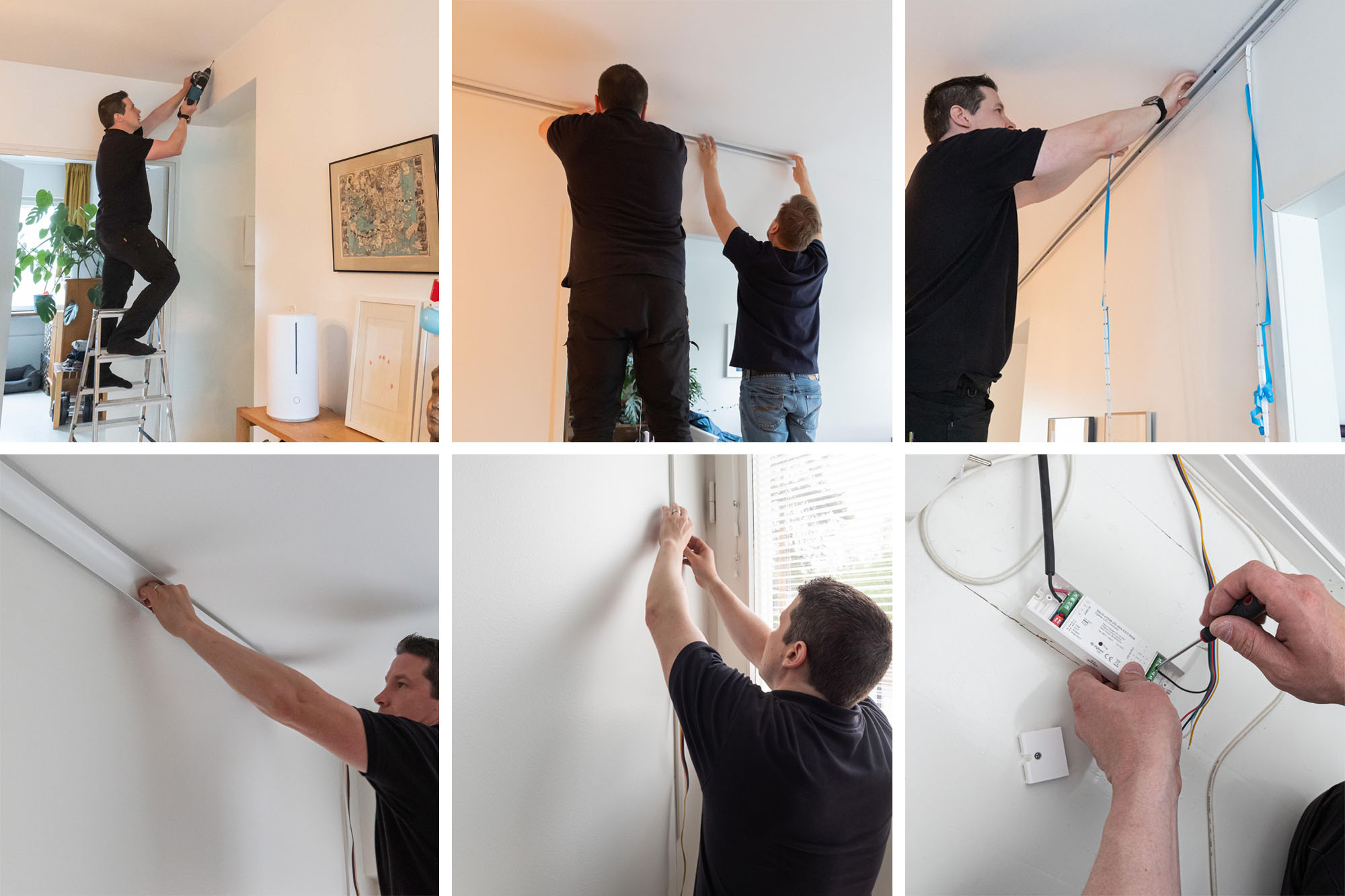 Installation av ledremsor Installation av profiler och lister i vardagsrummet