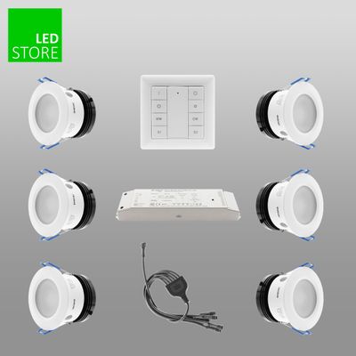 023 CCT Led ljus 6 st SET med trådlös kontroll