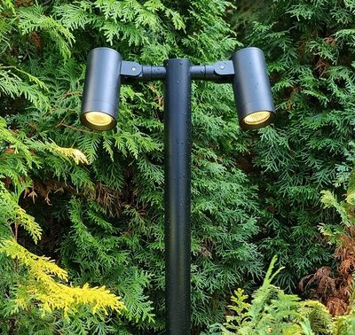 LED trädgårdsbelysning - PILLAR TILT 2, 850mm, svart, 2x5W, IP65, 3500K