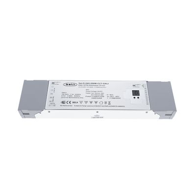 LED-transformator 24V, 200W, DALI DT8, justerbar CCT och RGB+W, IP20