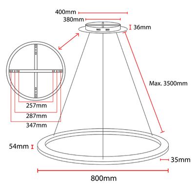 Modern cirkulär LED-ljuskrona för ett minimalistiskt rum med trätak, elegant design och energieffektiv belysning.