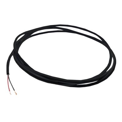 1m kabel, bipolär, 2x0,5 mm², värmetålig 180°, svart 1m kabel, bipolär, 2x0,5 mm², värmetålig 180°, svart