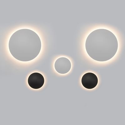 Eclipse vägglampset, 5 lampor, dimbar, dimbar, svart och vit