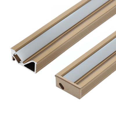 Slim Indirect angle surface LED strip aluminium PROFILE, 3m, matt copper finish