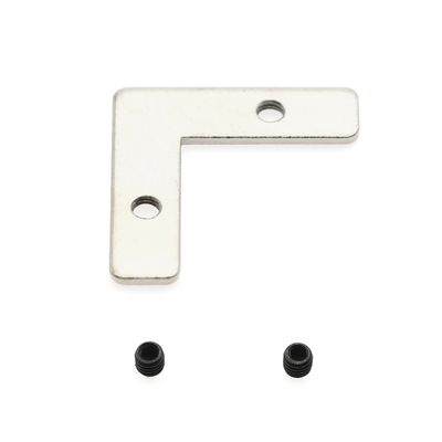 Extension connector pieces for aluminum profiles, L-form