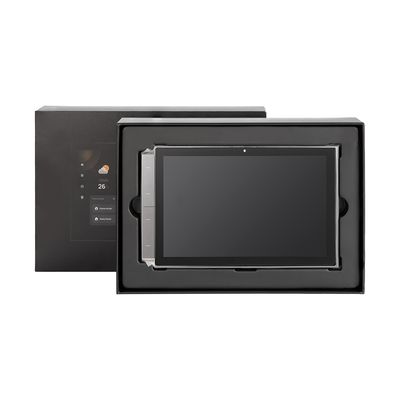 Tuya Max10 smart home center framifrån och bakifrån