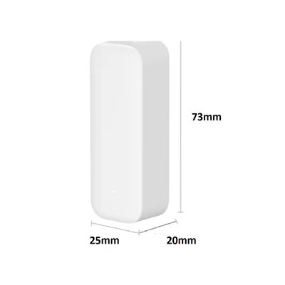 LED-dimmer, vit rektangel, rundade kanter, mått 73x25x20 mm, bakgrund.