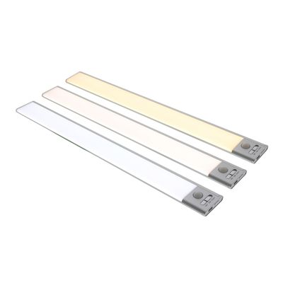 LED-lampor med kontrollknappar som visar temperaturerna kallvitt, neutralvitt och varmvitt för en mängd olika belysningsalternativ.