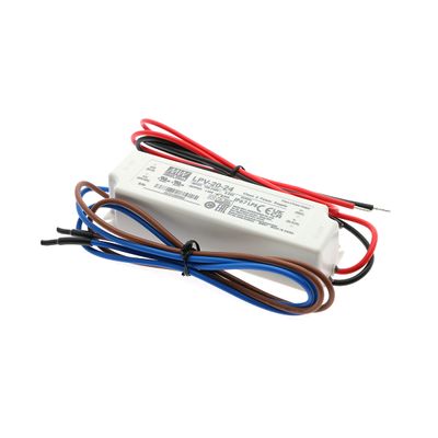 LED STRÖMFÖRSÖRJNING 24V, 20W, FÖR LED-STRIPS, IP67, MEAN WELL