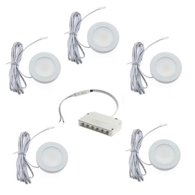 Vägglampa set, LUMO 5x3W, dimbar, IP44