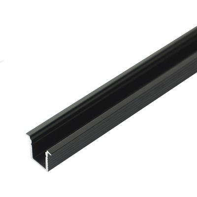 Tvärsnitt av LED aluminiumprofil, bredd 10,5 mm, höjd 8,7 mm, bas 7,4 mm, innerbredd 5,5 mm.