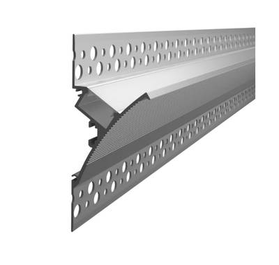 1cm Gjuten aluminiumprofil för led-list på vägg, 2000x82x33mm, för indirekt belysning