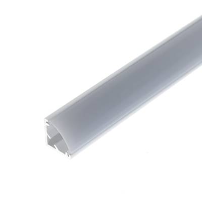 LED-list aluminiumprofil 10x10 mm, 3 m, 45 grader, vit