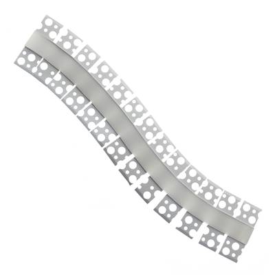 Flexibel, dubbelsidig, infälld aluminiumprofil för led-list 3000mm, borstad aluminium Flexibel, dubbelsidig, infälld aluminiumprofil för led-list 3000mm, borstad aluminium