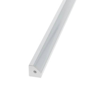 Aluminiumprofil för led-list 3000x18x18mm, utanpåliggande, 45-vinkel, borstad aluminium Aluminiumprofil för led-list 3000x18x18mm, utanpåliggande, 45-vinkel, borstad aluminium