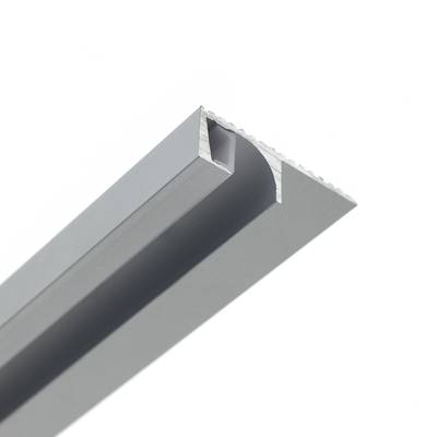 Aluminiumprofil för led-list, indirekt belysning för trappor/trapphus/trappavsats/etc, 3m, borstad aluminium