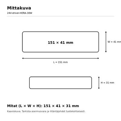 LED-transformator, 24 V, 30 W, HERA