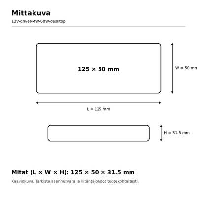LED-transformator, 12 V, 60 W, Mean Well