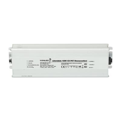 LED-transformator, 12 V, 100 W, WINLED, TRIAC-dimmbar, IP67 LED-transformator, 12 V, 100 W, WINLED, TRIAC-dimmbar, IP67