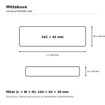 LED-transformator, 24 V, 35 W, Tridonic, IP20