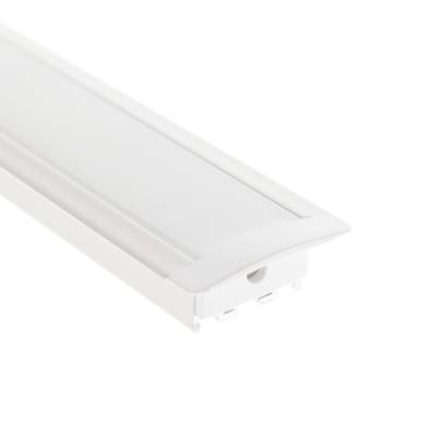 Aluminiumprofil för LED-remsa 2000x35x15 mm, infälld, mattvit