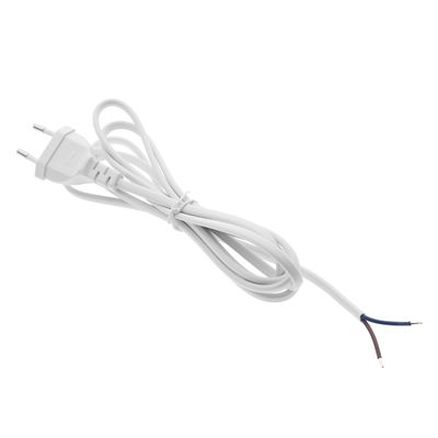 3 meter kabel, vit, med kontakt