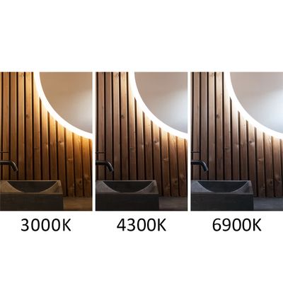 Rund LED-spegelbelysning - MOON 800 CCT 2.0, IP55, 14W, 3000-4300-6900K, CRI97