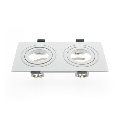 FLIP dubbel lampram + GU10/MR16-sockel, IP21, vit