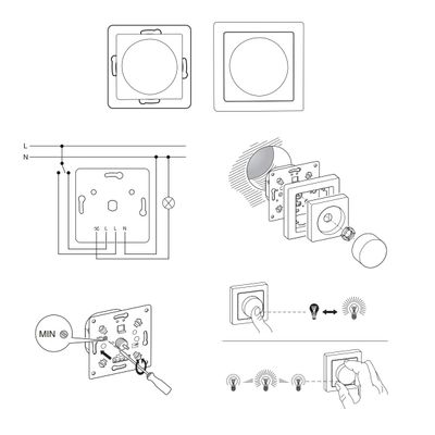 Schneider Exxact Dimmer RC 370W Vit