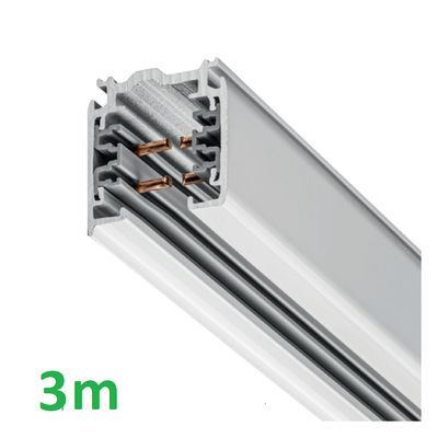 3m Kontaktskena - XTS 4300-3, 3-fasskena, utanpåliggande, VIT