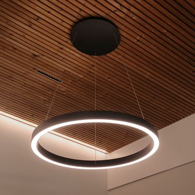 LED hänglampa - HOOP 80cm, ned + upp belysning, CCT justerbar, Svart