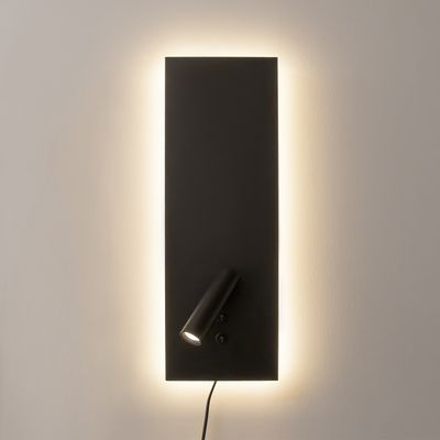 LED väggfäste NIGHT, nattlampa och läslampa, mattsvart 9W, 3000K