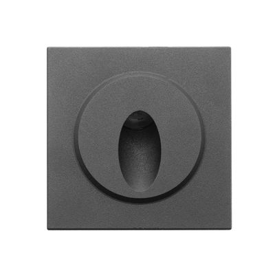 Rektangulär grå infälld LED-vägglampa med oval utskärning, perfekt för moderna interiörer. Framhäv ditt utrymme med snygga och effektiva belysningslösningar.