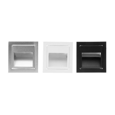 LED trappbelysning IN-WALL, infälld 3W, borstad aluminium