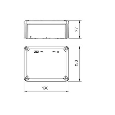 Installation box 190x150x77 IP66
