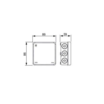 Installation box AP9 86x86x40 IP65