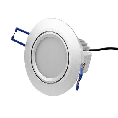 LED taklampa - RUNDT 033, IP44, dimbar och riktbar 9W, matt silver, CRI97, 3000K