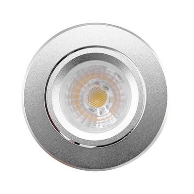 LED-spotlight - BUDGET BJ33, dimbar och riktbar 8W, matt silver, 3000K