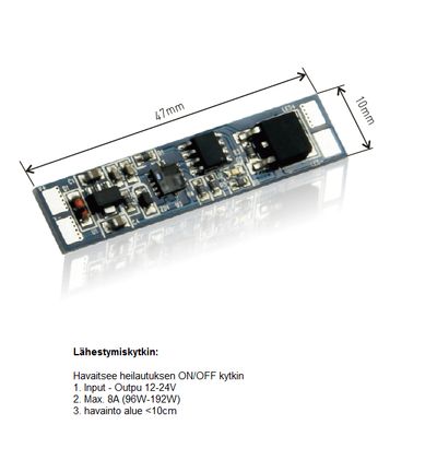 LED-ljusremsa med RÖRELSEBRYTARE, 12V-24V