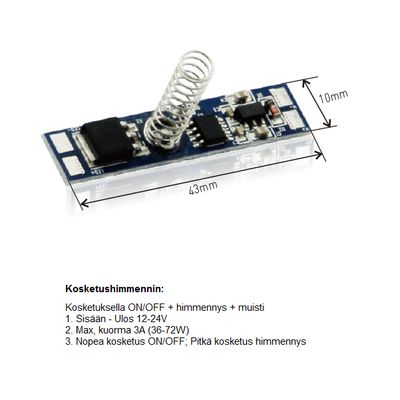 LedStore.fi Demonstrationsvideo för touchdimmer