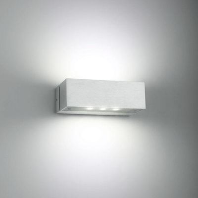 LED väggarmatur - ANGULAR 2, IP44, i två riktningar, 2x3W, borstad aluminium, 3000K