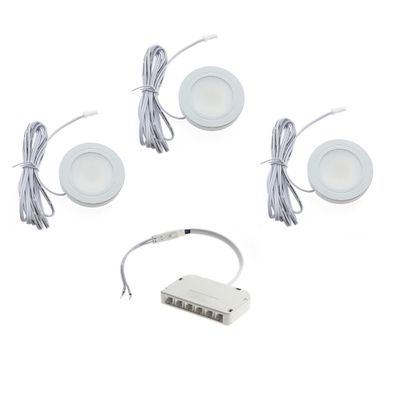 Vägglampa set, LUMO 3x1W, dimbar, IP44