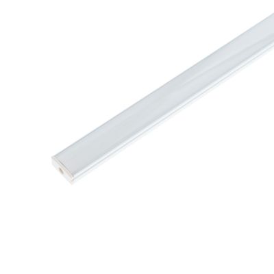 Aluminiumprofil för LED-remsa 8x17x3000mm låg, ytmontage, borstad aluminium.