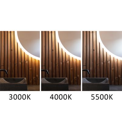 Rund LED-spegelbelysning - MOON 800 CCT 2.0, IP55, 15W, 3000-4000-5500K, CRI95