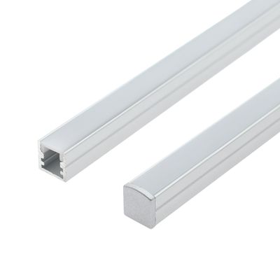 Aluminiumprofil SOLO MINI för LED-remsa 3m, ytmontage, borstad aluminium